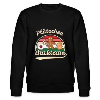 Plätzchen Backteam Kekse - Stanley/Stella Unisex Bio-Sweatshirt CHANGER  - Schwarz - Vorne - Nik (191cm) & Marisol (170cm)