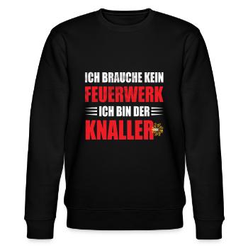 Lustiger Party Spruch - Stanley/Stella Unisex Bio-Sweatshirt CHANGER  - Schwarz - Vorne - Nik (191cm) & Marisol (170cm)