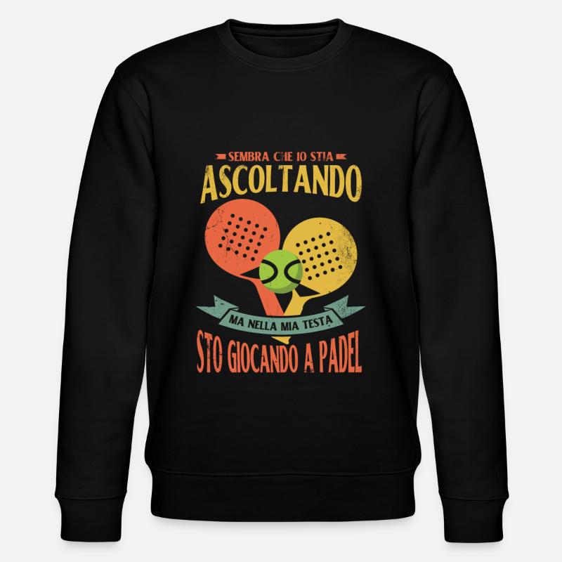 Padel-tennis - Stanley/Stella Unisex Bio-Sweatshirt CHANGER  - Schwarz