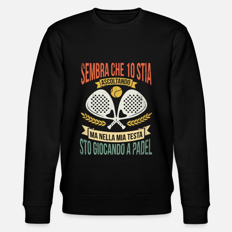 Padel-tennis - Stanley/Stella Unisex Bio-Sweatshirt CHANGER  - Schwarz