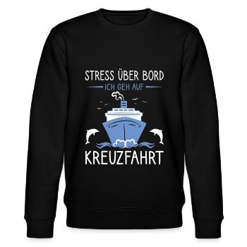 Kreuzfahrt ohne Stress - Stanley/Stella Unisex Bio-Sweatshirt CHANGER  - Schwarz - Vorne - Nik (191cm) & Marisol (170cm)