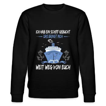 Lustiges Spruch Kreuzfahrt - Stanley/Stella Unisex Bio-Sweatshirt CHANGER  - Schwarz - Vorne - Nik (191cm) & Marisol (170cm)