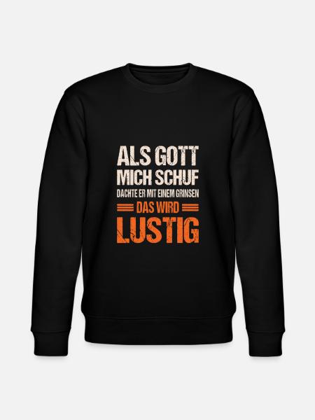 Als Gott mich schuf - Stanley/Stella Unisex Bio-Sweatshirt CHANGER - Schwarz