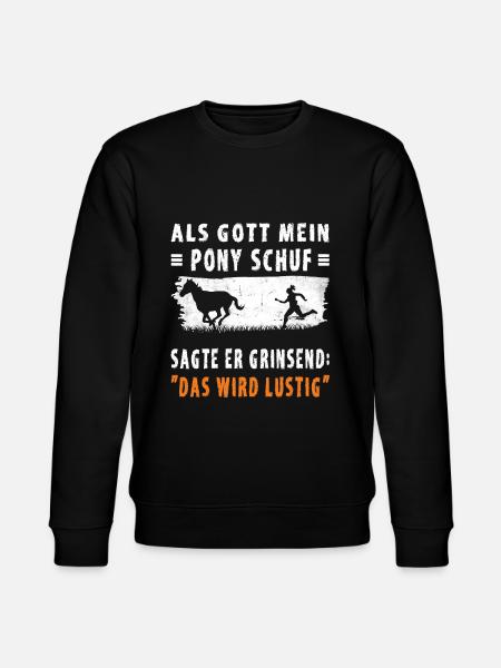 Lustiger Pferde Spruch - Stanley/Stella Unisex Bio-Sweatshirt CHANGER - Schwarz