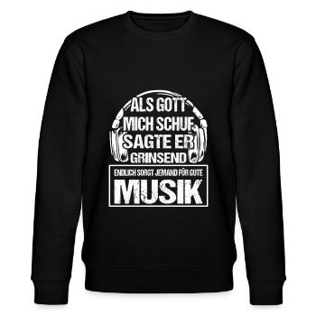 Musik Kopfhörer Musik produzieren - Stanley/Stella Unisex Bio-Sweatshirt CHANGER  - Schwarz - Vorne - Nik (191cm) & Marisol (170cm)
