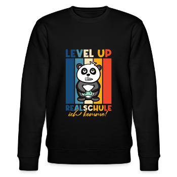 Realschule Einschulung Gamer - Stanley/Stella Unisex Bio-Sweatshirt CHANGER  - Schwarz - Vorne - Nik (191cm) & Marisol (170cm)