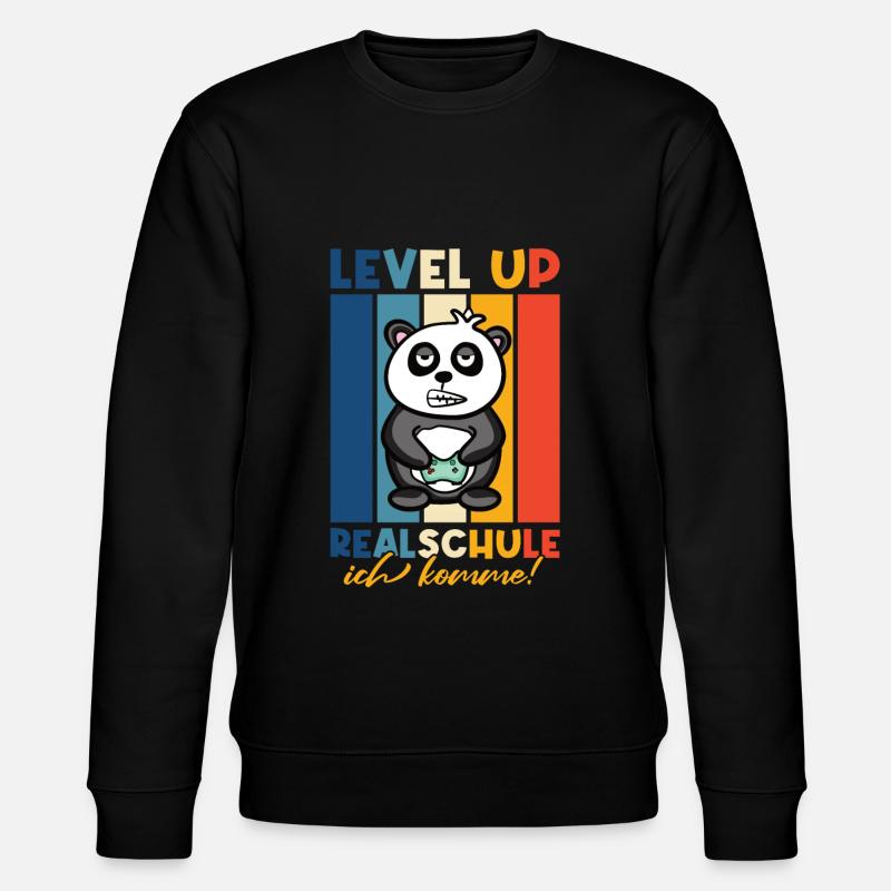 Realschule Einschulung Gamer - Stanley/Stella Unisex Bio-Sweatshirt CHANGER  - Schwarz