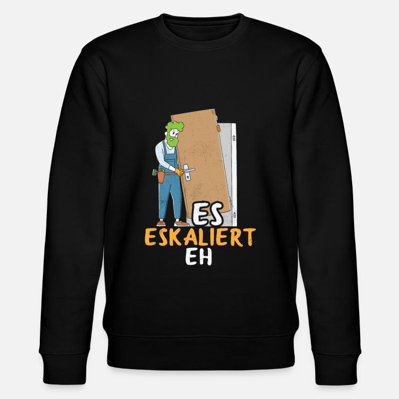 Es Eskaliert Eh Handwerker - Stanley/Stella Unisex Bio-Sweatshirt CHANGER  - Schwarz