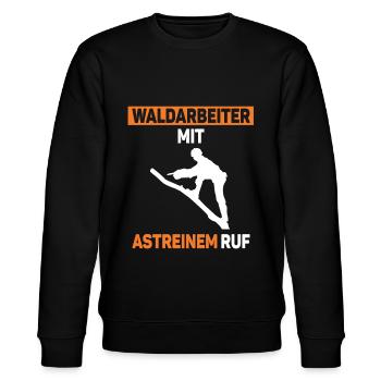 Waldarbeiter mit astreinem Ruf - Stanley/Stella Unisex Bio-Sweatshirt CHANGER  - Schwarz - Vorne - Nik (191cm) & Marisol (170cm)