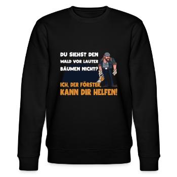 Waldfacharbeiter Förster - Stanley/Stella Unisex Bio-Sweatshirt CHANGER  - Schwarz - Vorne - Nik (191cm) & Marisol (170cm)