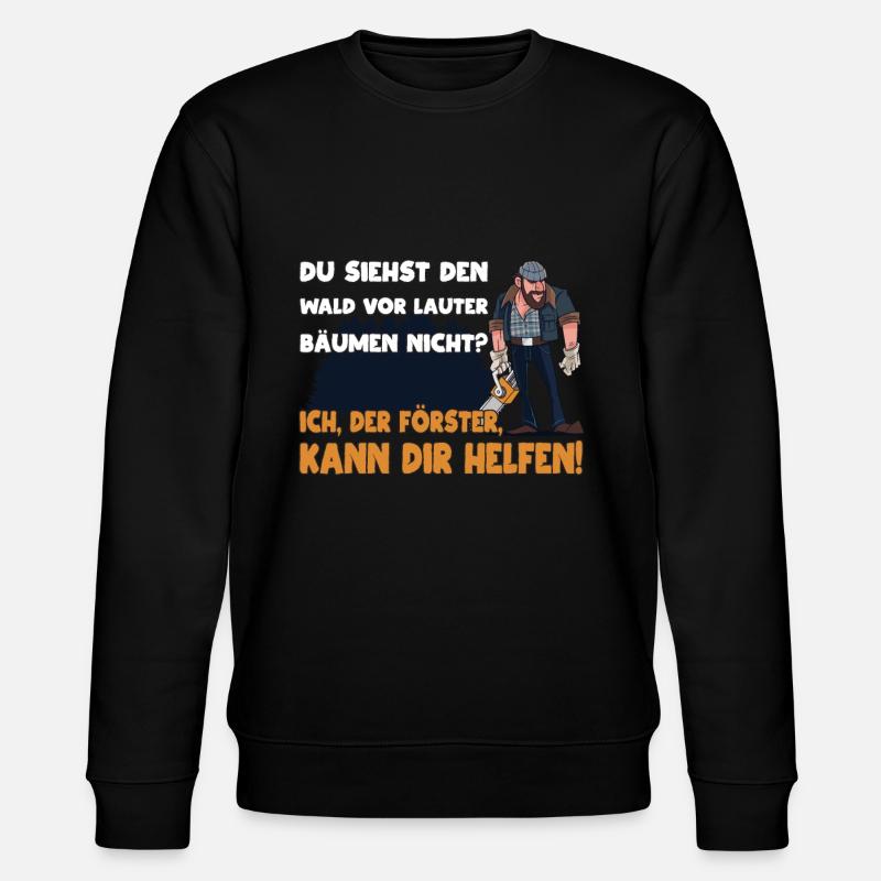 Waldfacharbeiter Förster - Stanley/Stella Unisex Bio-Sweatshirt CHANGER  - Schwarz