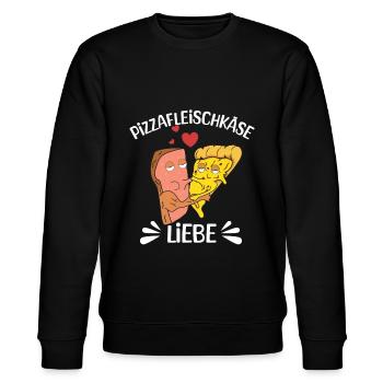 Leberkäse Pizzafleischkäse - Stanley/Stella Unisex Bio-Sweatshirt CHANGER  - Schwarz - Vorne - Nik (191cm) & Marisol (170cm)