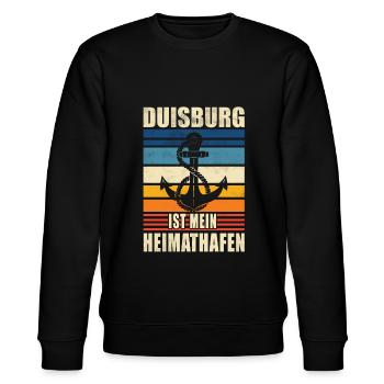 Ruhrgebiet Souvenir - Stanley/Stella Unisex Bio-Sweatshirt CHANGER  - Schwarz - Vorne - Nik (191cm) & Marisol (170cm)