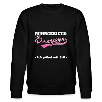 Ruhrgebiets Prinzessin - Stanley/Stella Unisex Bio-Sweatshirt CHANGER  - Schwarz - Vorne - Nik (191cm) & Marisol (170cm)