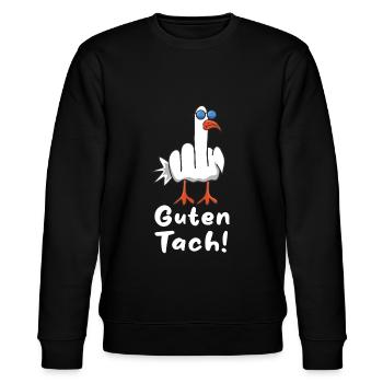 Möwe Guten Tach - Stanley/Stella Unisex Bio-Sweatshirt CHANGER  - Schwarz - Vorne - Nik (191cm) & Marisol (170cm)