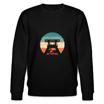 Retro Zeche Ruhrgebiet - Stanley/Stella Unisex Bio-Sweatshirt CHANGER  - Schwarz - Vorne - Nik (191cm) & Marisol (170cm)