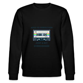 Retro -sarkastisches Alter Spruche - Stanley/Stella Unisex Bio-Sweatshirt CHANGER  - Schwarz - Vorne - Nik (191cm) & Marisol (170cm)
