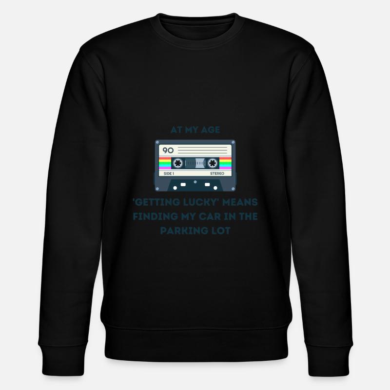 Retro Sarcastic Age Sayings - Stanley/Stella CHANGER Unisex Organic Sweatshirt - black