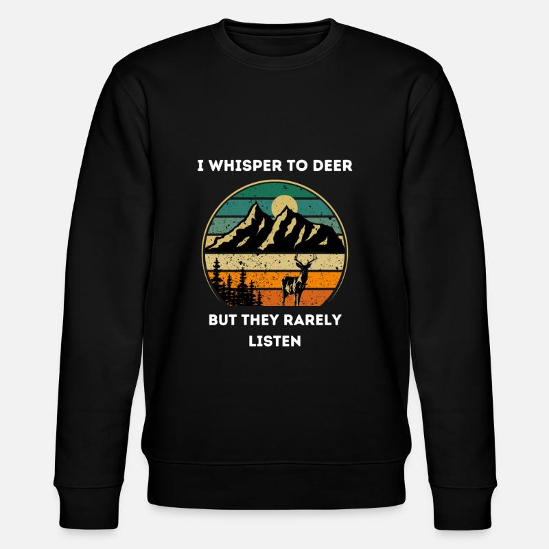 Hirschjäger Einzigartige Jagd - Stanley/Stella Unisex Bio-Sweatshirt CHANGER  - Schwarz
