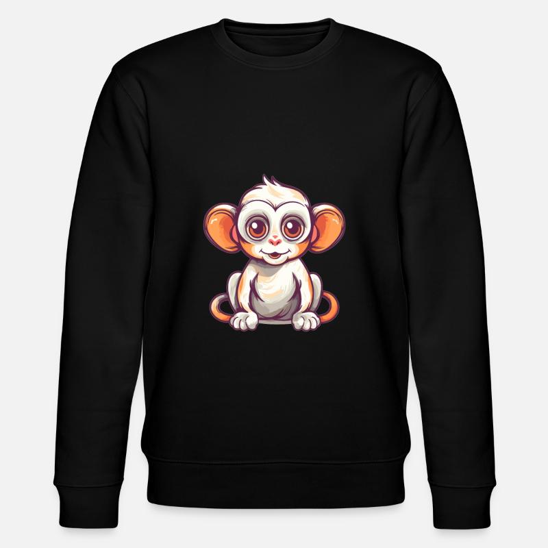Mignon Anime Style Macaque Kawaii - Sweat bio CHANGER Stanley/Stella Unisexe - noir