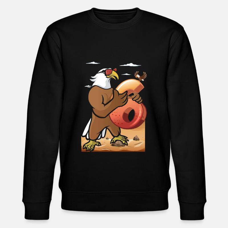 Bald eagle design for sixth birthday - Stanley/Stella CHANGER Unisex Organic Sweatshirt - black