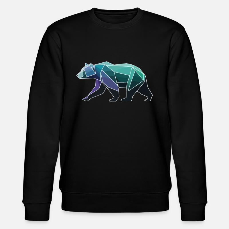 Bear Polygon - Stanley/Stella CHANGER Unisex Organic Sweatshirt - black