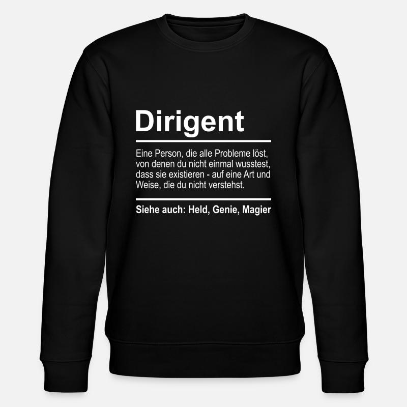 Dirigent - Stanley/Stella Unisex Bio-Sweatshirt CHANGER  - Schwarz