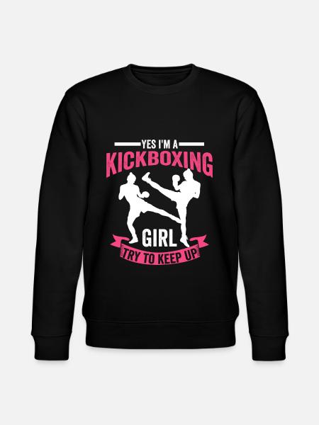Kickboxen Mädchen Geschenk - Stanley/Stella Unisex Bio-Sweatshirt CHANGER  - Schwarz