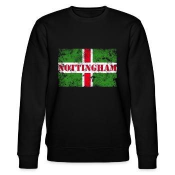 Nottingham Vintage - Stanley/Stella CHANGER Unisex Organic Sweatshirt - black - Front - Nik (191cm) & Marisol (170cm)