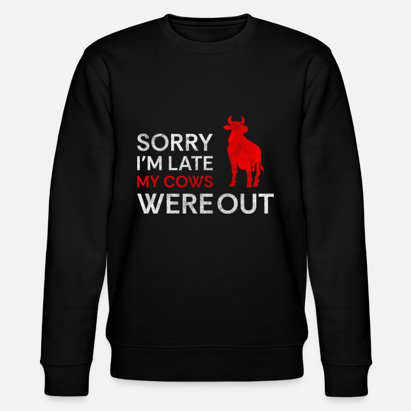 Ferme de vaches Sweet Farmer - Sweat bio CHANGER Stanley/Stella Unisexe - noir