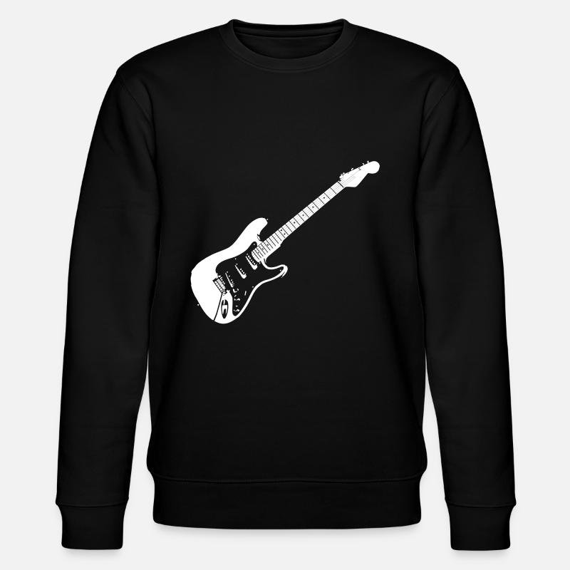 E-Gitarre - Stanley/Stella Unisex Bio-Sweatshirt CHANGER  - Schwarz