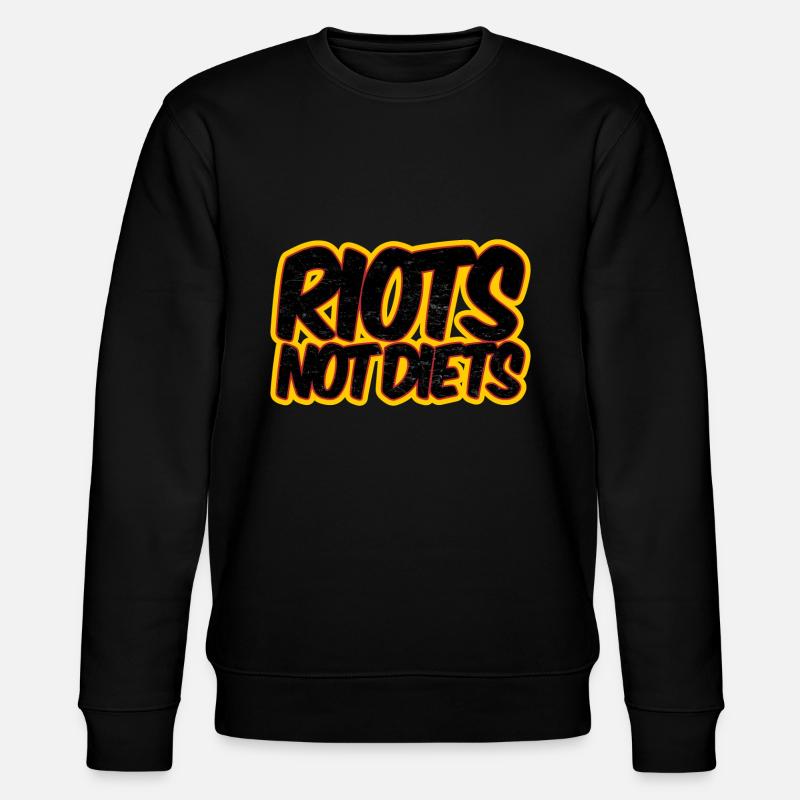 Riots not Diets - Stanley/Stella Unisex Bio-Sweatshirt CHANGER  - Schwarz