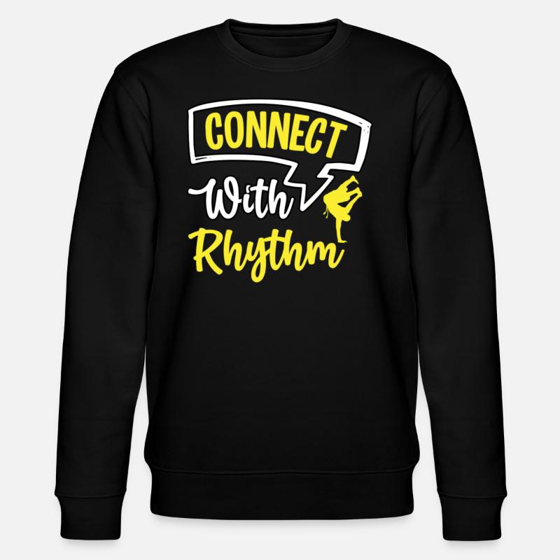 Verbinden Sie sich mit Rhythmus - Stanley/Stella Unisex Bio-Sweatshirt CHANGER  - Schwarz
