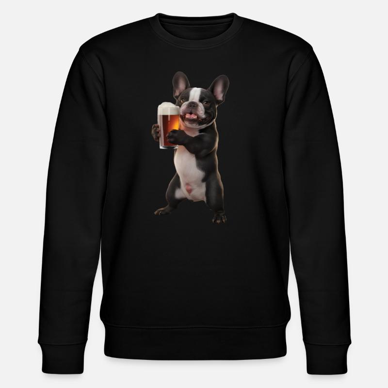 Frenchie Bier - Stanley/Stella Unisex Bio-Sweatshirt CHANGER  - Schwarz