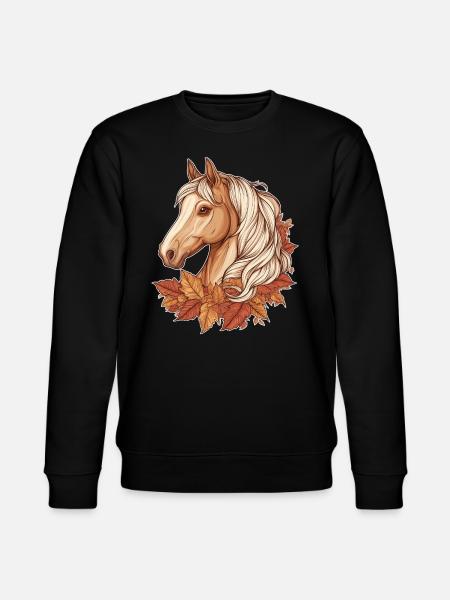 Pferd Herbst - Stanley/Stella Unisex Bio-Sweatshirt CHANGER  - Schwarz