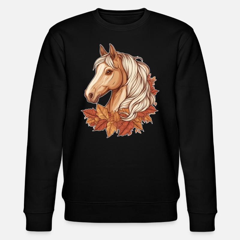 Cheval automne - Sweat bio CHANGER Stanley/Stella Unisexe - noir
