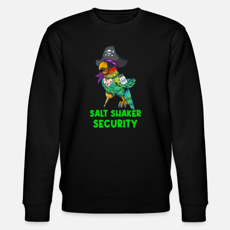 Drôle Pirate Perroquet Salière Sécurité - Sweat bio CHANGER Stanley/Stella Unisexe - noir