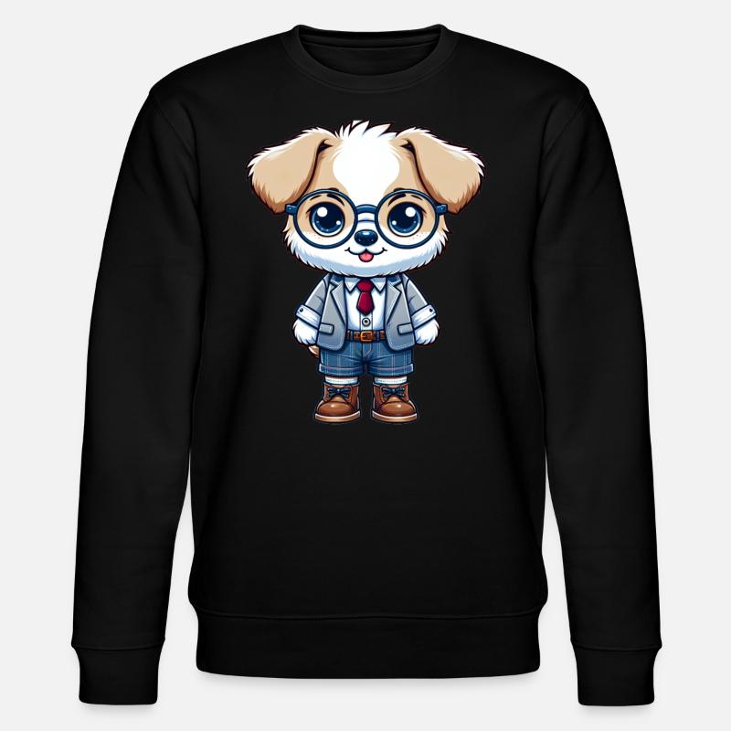 Chien écolier mignon - Sweat bio CHANGER Stanley/Stella Unisexe - noir