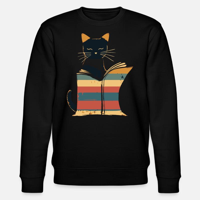 Livre de lecture chat noir - Sweat bio CHANGER Stanley/Stella Unisexe - noir