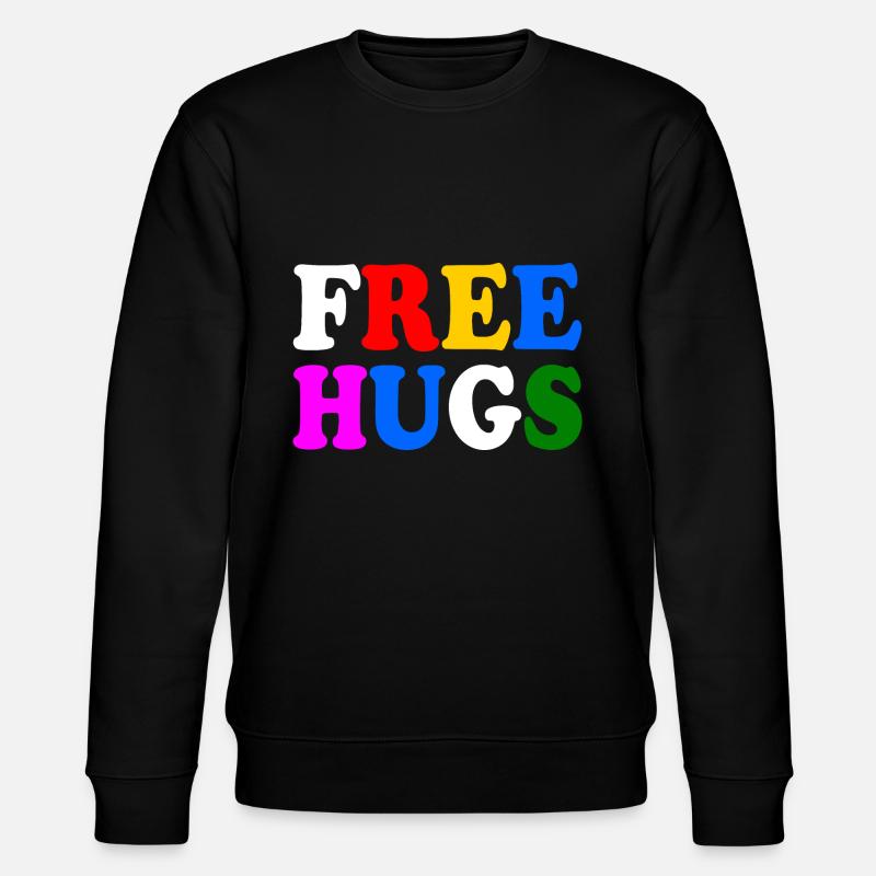 Free hugs - Stanley/Stella Unisex Bio-Sweatshirt CHANGER  - Schwarz