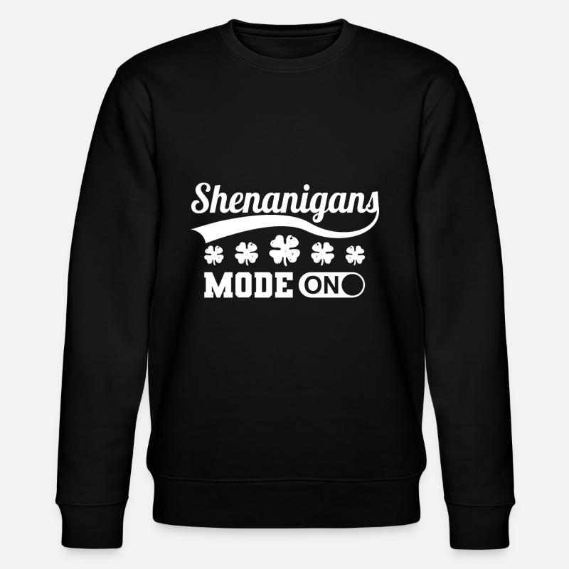 Shenanigans Mode On Kleeblatt Irland - Stanley/Stella Unisex Bio-Sweatshirt CHANGER  - Schwarz
