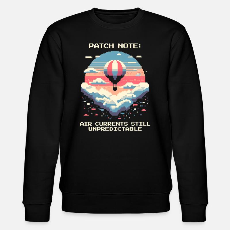 Luftströmung chaotisch | Ballonfahrt Thermik - Stanley/Stella Unisex Bio-Sweatshirt CHANGER  - Schwarz