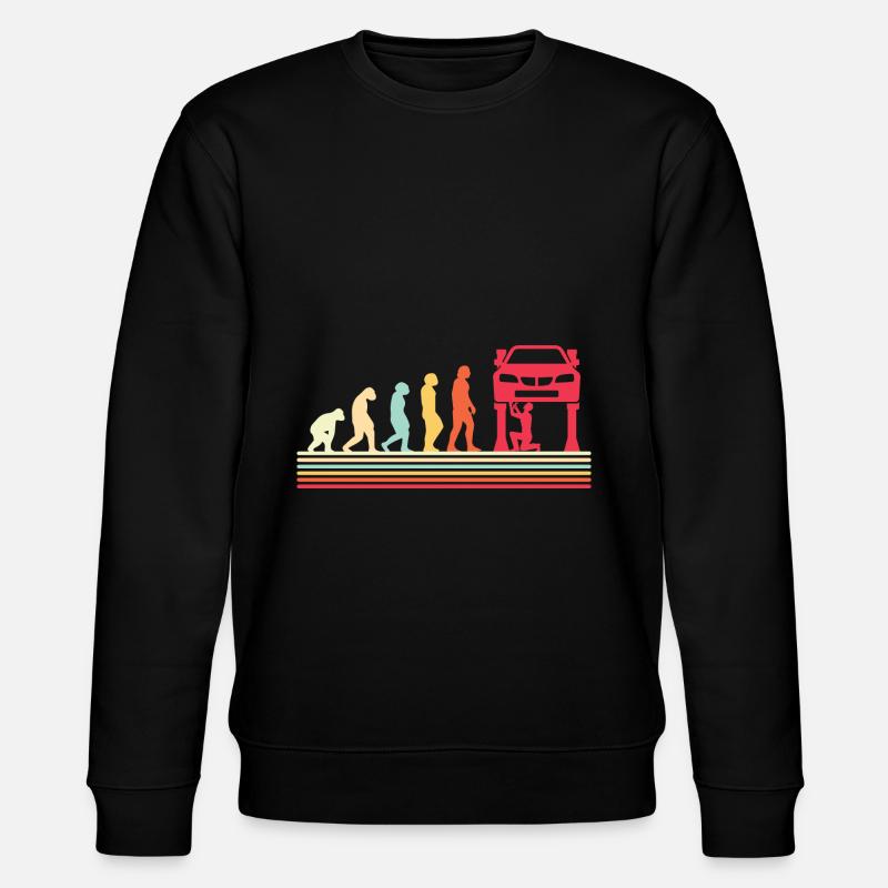 KFZ Mechaniker Autowerkstatt Schrauber Evolution - Stanley/Stella Unisex Bio-Sweatshirt CHANGER  - Schwarz