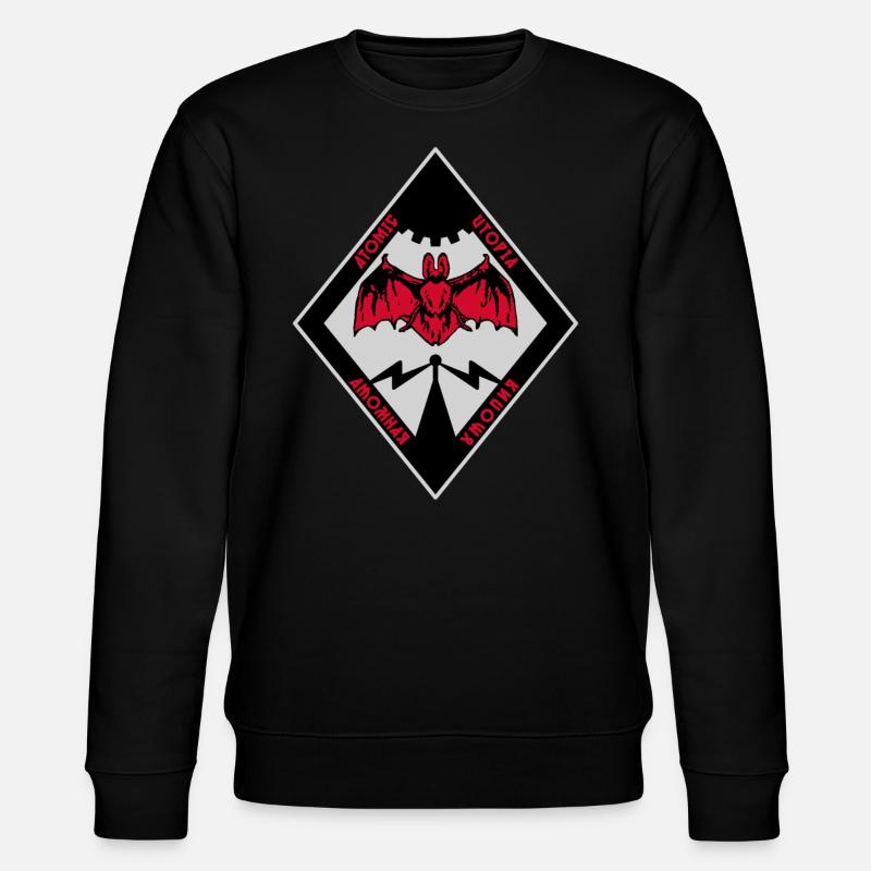 Atomic Utopia - Bat Rhombus - Stanley/Stella CHANGER Unisex Organic Sweatshirt - black
