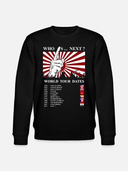 Fukushima , Anti,Kernenergie Nee bedankt , Kernenergie - Stanley/Stella Uniseks bio-sweatshirt CHANGER  - zwart