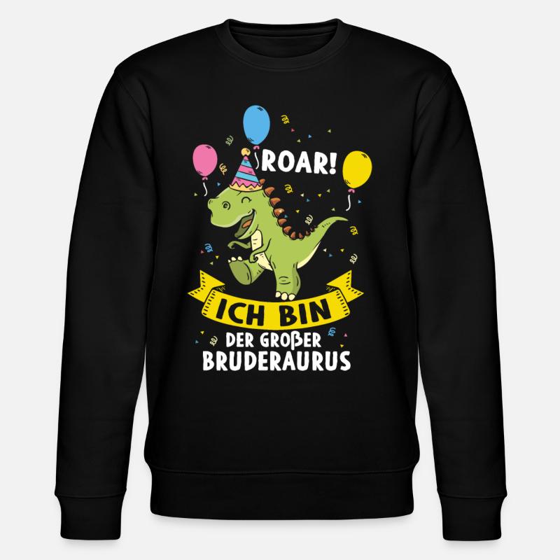 Ich Werde Ein Großer Bruder - Stanley/Stella Unisex Bio-Sweatshirt CHANGER - Schwarz