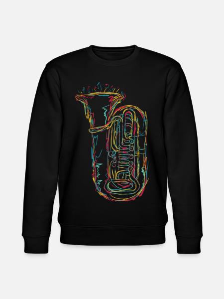 Tuba Sketch - Stanley/Stella CHANGER Unisex Organic Sweatshirt - black