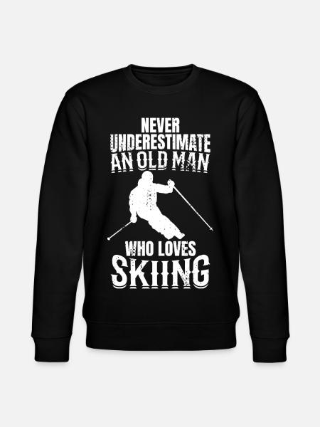 Skier Grandpa - Stanley/Stella CHANGER Unisex Organic Sweatshirt - black
