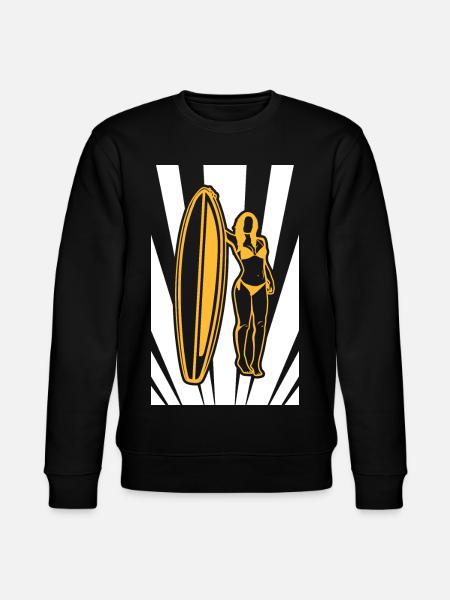 Surfing Sketch - Stanley/Stella CHANGER Unisex Organic Sweatshirt - black