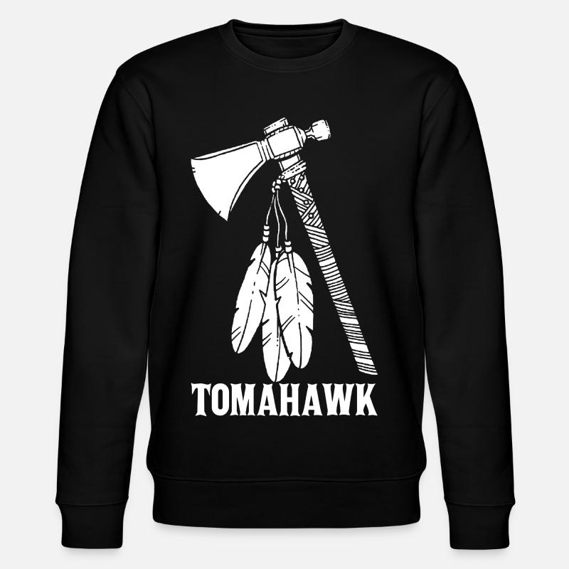Weißer Tomahawk - Stanley/Stella Unisex Bio-Sweatshirt CHANGER  - Schwarz